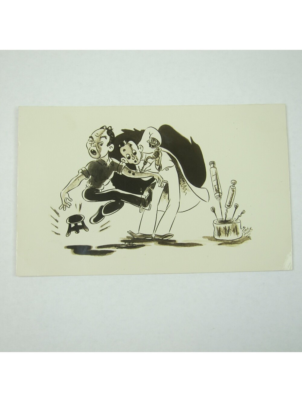 Vintage 1940s Postcard Dave Miller Comic Cartoon Doctor UNPOSTED RARE